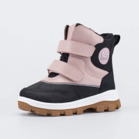 154021-52 роз-чер ботинки ясельная, малодетская Комбинирован.
